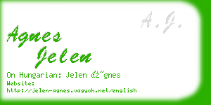 agnes jelen business card